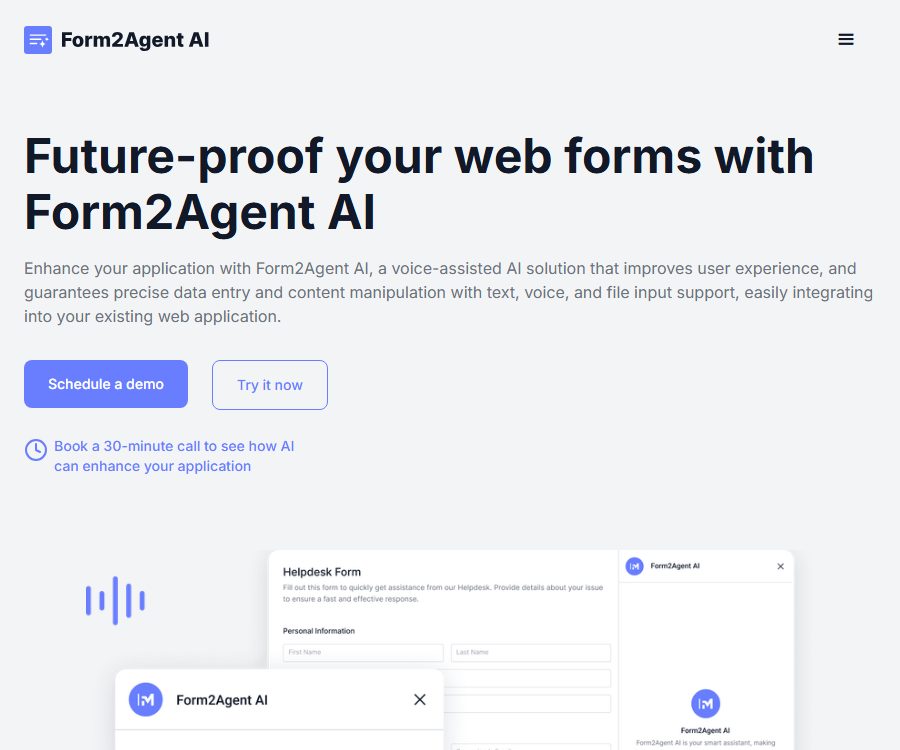 Future-proof your web forms with Form2Agent AI