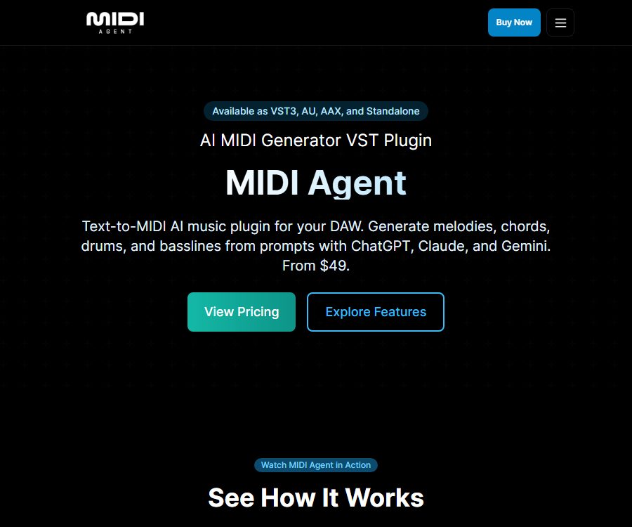 AI MIDI Generator VST Plugin