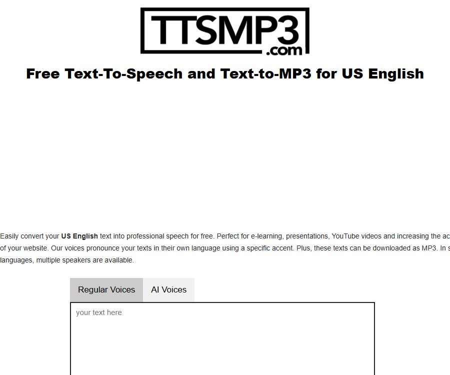 Free Text-To-Speech for 28+ languages & MP3 Download