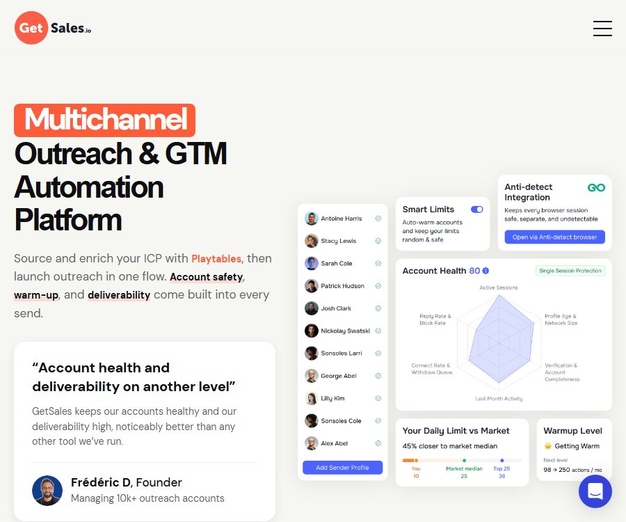 GetSales.io: Multichannel Outreach & GTM Automation Platform