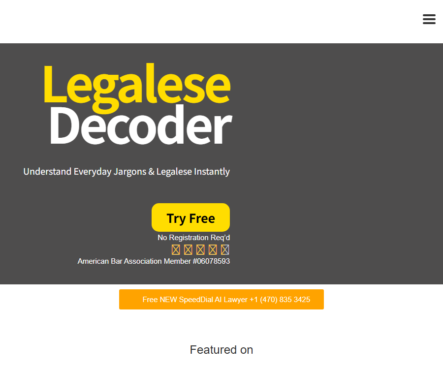 Legalese Decoder 翻译站点