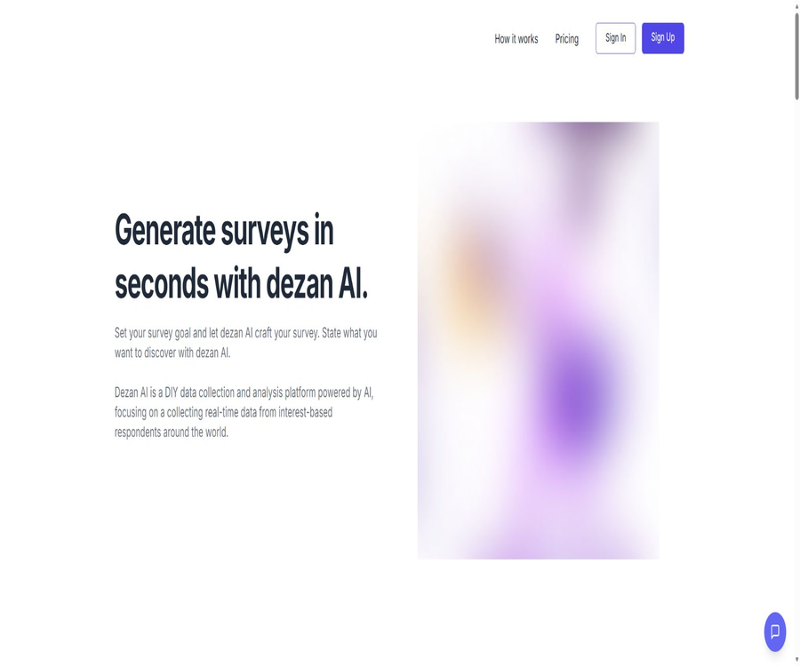 Generate Surveys in seconds with Dezan