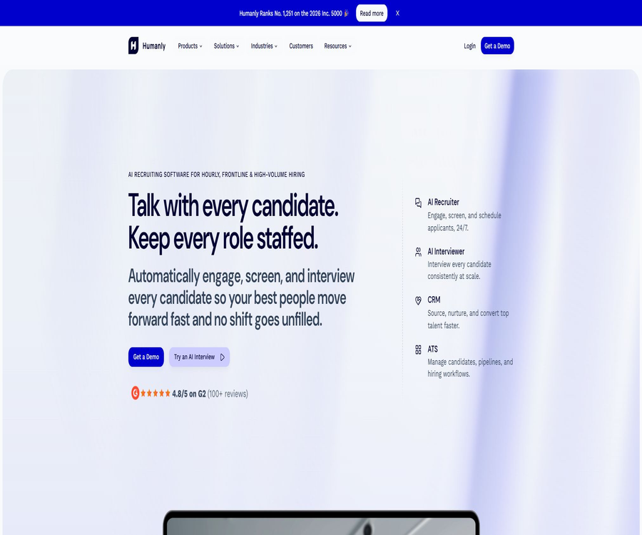 AI Recruiting Platform for High-Volume Hiring