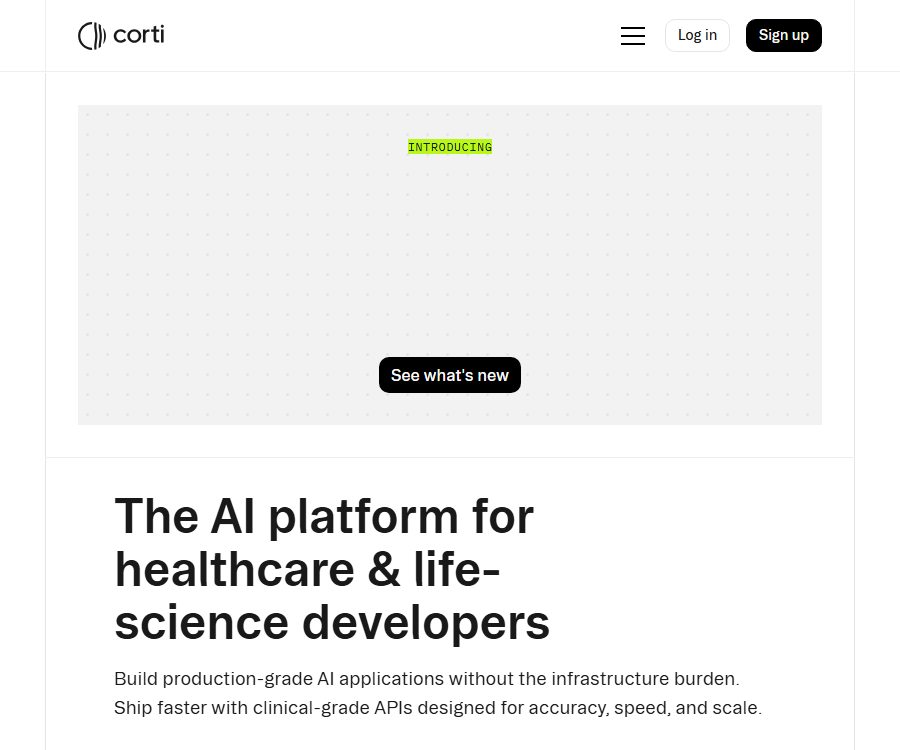 AI Platform for Healthcare Developers