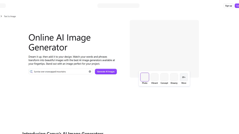 Canva AI图片生成器